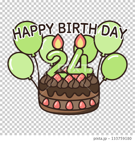 誕生日チョコケーキ 133759180