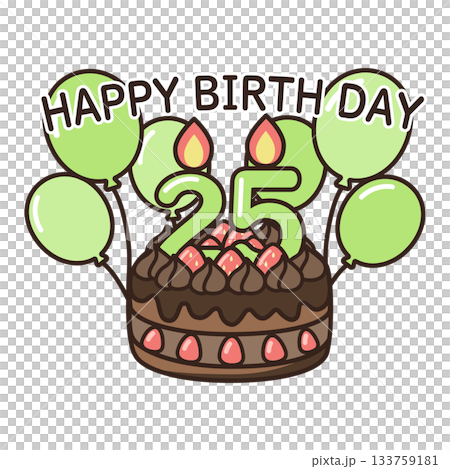 Birthday chocolate cake 133759181