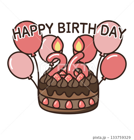 誕生日チョコケーキ 133759329