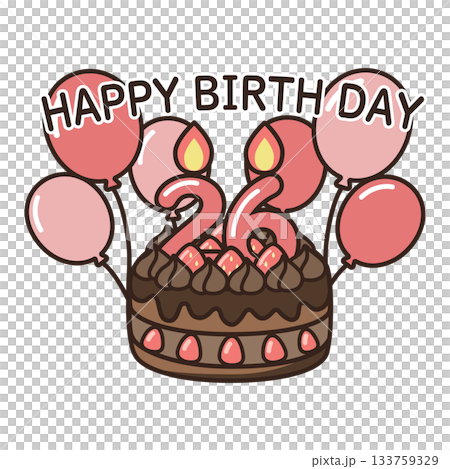 誕生日チョコケーキ 133759329