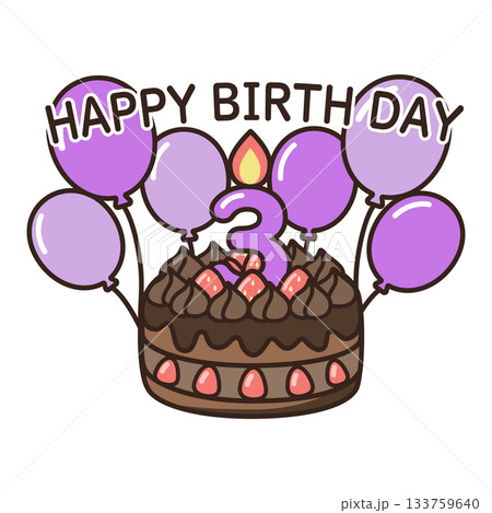 誕生日チョコケーキ 133759640