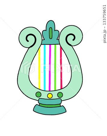 星座図に合うイラスト　こと座 133759651