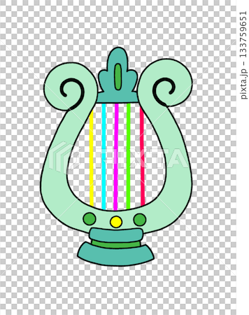 星座図に合うイラスト　こと座 133759651