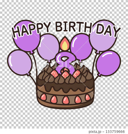 Birthday chocolate cake Birthday chocolate cake 133759666