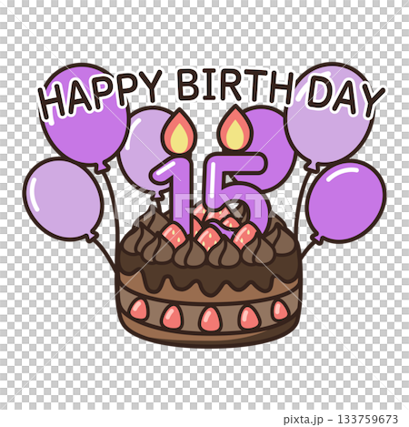 Birthday chocolate cake 133759673