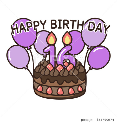 誕生日チョコケーキ 133759674