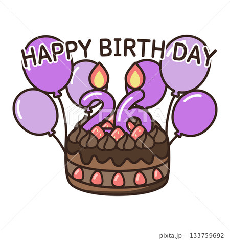 誕生日チョコケーキ 133759692