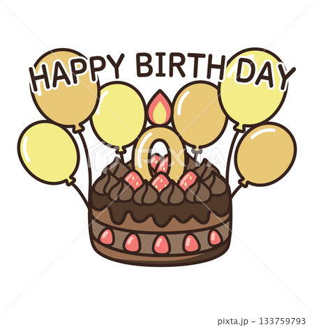 誕生日チョコケーキ 133759793