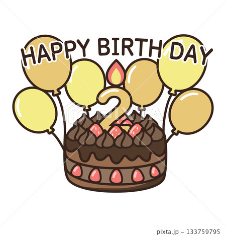 誕生日チョコケーキ 133759795