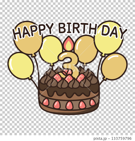 生日巧克力蛋糕 133759796