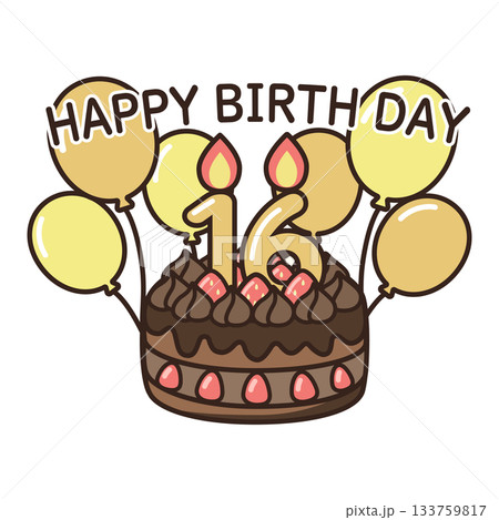 誕生日チョコケーキ 133759817