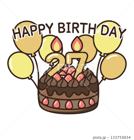 誕生日チョコケーキ 133759834