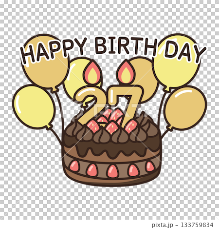 誕生日チョコケーキ 133759834