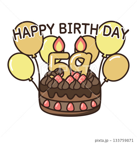 誕生日チョコケーキ 133759871