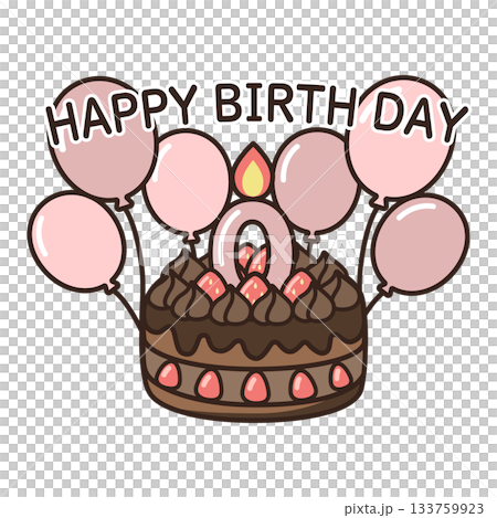 Birthday chocolate cake 133759923