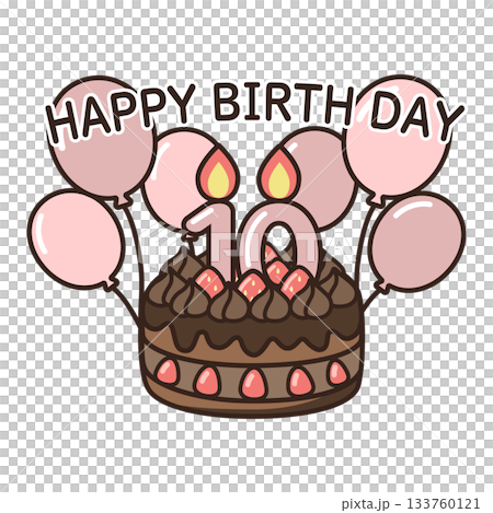 Birthday chocolate cake 133760121