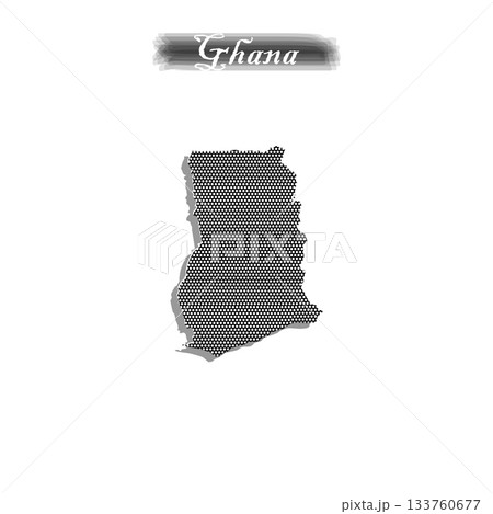 map of ghana color black simple design.のイラスト素材 [133760677] - PIXTA