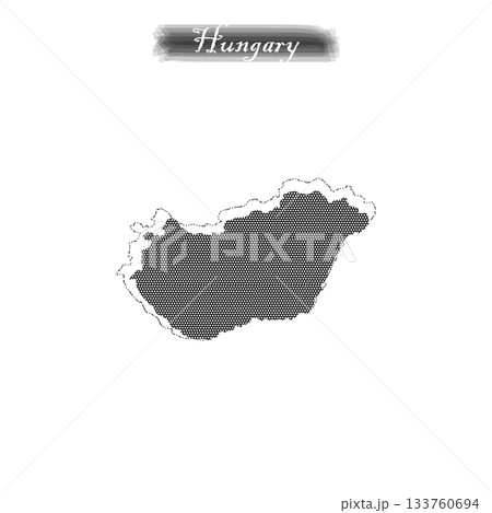 Hungary map icon black color simple design. Hungary map icon black color simple design. 133760694