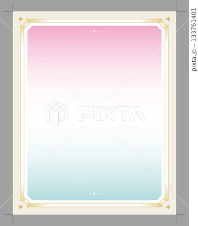SNS向け4:5縦型フレームのパステルグラデーションと金の点描ベクター背景 133761401