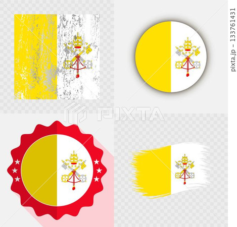 Vatican City National Flag Icon Collection. 133761431