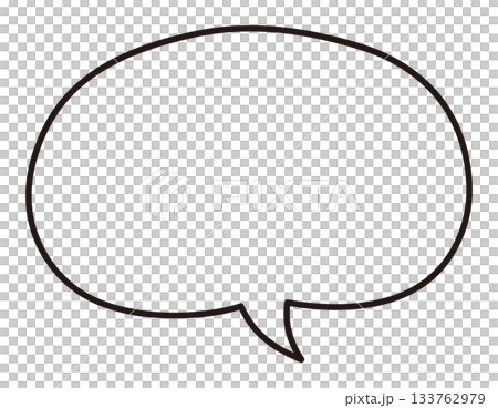 Vector illustration of a simple speech bubble. Single item, frame, border, speech bubble Vector illustration of a simple speech bubble. Single item, frame, border, speech bubble 133762979