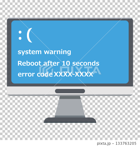 Blue screen icon desktop monitor Blue screen icon desktop monitor 133763205