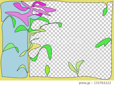 Rough floral frame 133763222