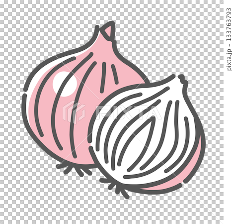 Onion illustrations, blood thinning, warming, vegetable icon material. Onion illustrations, blood thinning, warming, vegetable icon material. 133763793