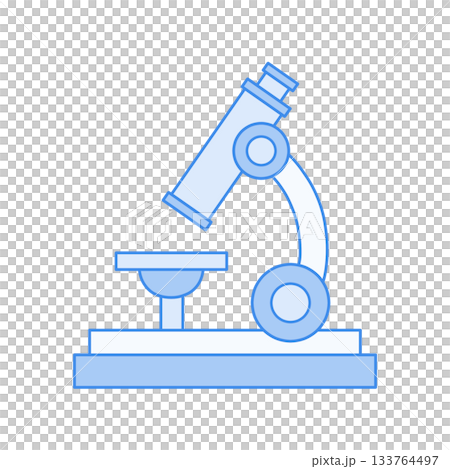 藍色單色顯微鏡插圖 133764497
