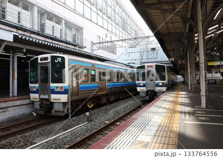 岡山駅に停車する213系電車 岡山駅に停車する213系電車 133764556