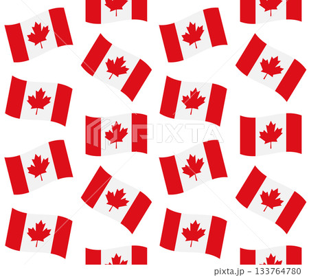 Vector seamless pattern of flat Canada flag Vector seamless pattern of flat Canada flag 133764780