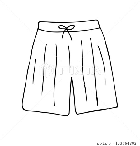 Vector hand drawn sketch doodle outline shorts 133764802
