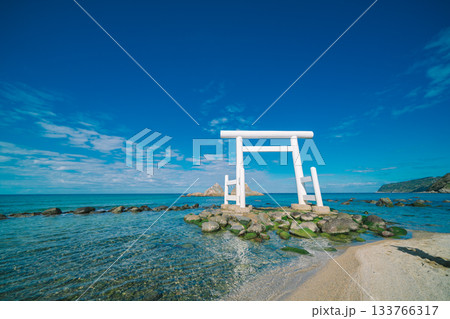 糸島の桜井二見ヶ浦の夫婦岩 133766317