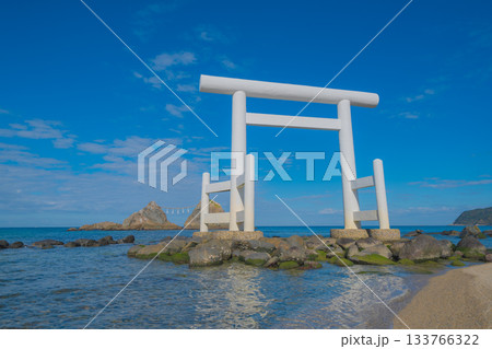 糸島の桜井二見ヶ浦の夫婦岩 133766322