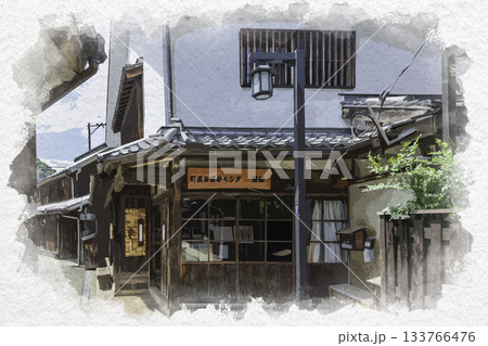 水彩画風 安芸灘とびしま海道 大崎下島 御手洗 町並み保存センター 広島県呉市 水彩画風 安芸灘とびしま海道 大崎下島 御手洗 町並み保存センター 広島県呉市 133766476