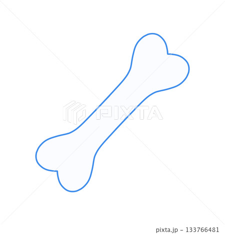 青いモノクロの骨イラスト 青いモノクロの骨イラスト 133766481