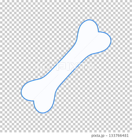 青いモノクロの骨イラスト 青いモノクロの骨イラスト 133766481