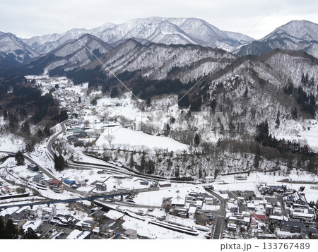 立石寺(山寺)雪景色のモノクロ風景|極寒の冬・水墨画の世界 立石寺(山寺)雪景色のモノクロ風景|極寒の冬・水墨画の世界 133767489