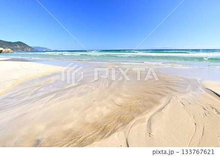 伊豆の白浜海岸の波模様と高波 133767621