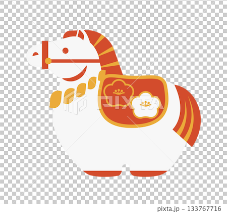 白馬生肖飾品新年賀卡材料 白馬生肖飾品新年賀卡材料 133767716