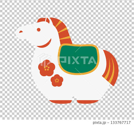 為馬年準備的吉祥新年用品簡筆畫 為馬年準備的吉祥新年用品簡筆畫 133767717