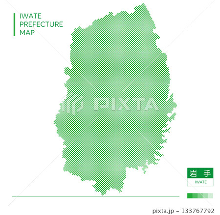 岩手県地図(ドット) 岩手県地図(ドット) 133767792