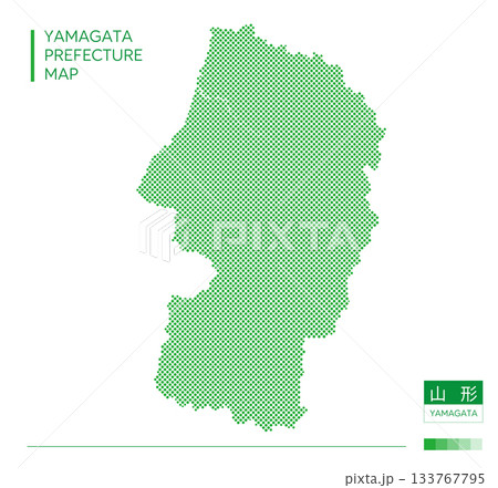 山形県地図(ドット) 133767795