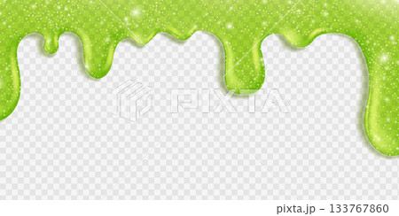 Vector green slime dripping frame Vector green slime dripping frame 133767860