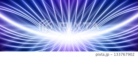 Blue tech background with glowing light rays 133767902