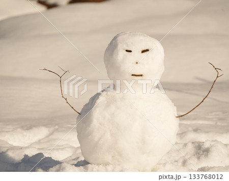 雪だるま、冬のイメージ素材 133768012