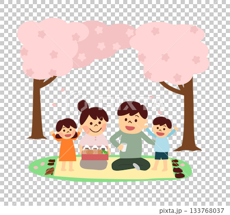 一家人賞櫻花 133768037