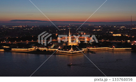 Aerial view of Peter and Paul Fortress in Russia Aerial view of Peter and Paul Fortress in Russia 133768056