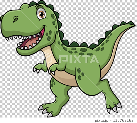 Cartoon happy tyrannosaurus rex Cartoon happy tyrannosaurus rex 133768168