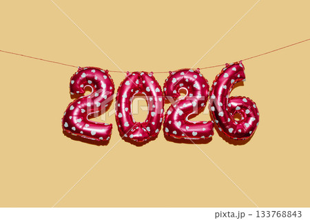 balloons display number 2026 as the new year 133768843